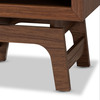 Baxton Studio Svante Walnut Brown and Dark Gray Finished Wood 1-Drawer Nightstand 152-9252